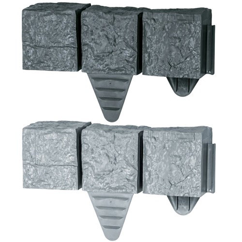 Stone effect lawn edging - lawn,