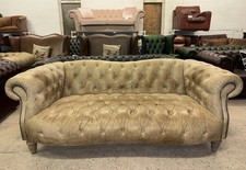 Tetrad Matisse Chesterfield Tan Real Leather Three Seater Sofa