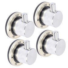 BRITANNIA Genuine Oven Grill Cooker Knob Control Switch Dial Silver (4 Pack)