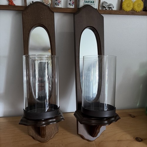 Vintage pair wooden - pair, wall