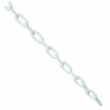 Plastic Barrier Chain Link Safety Decorative Garden Fence, White 25m x 6mm