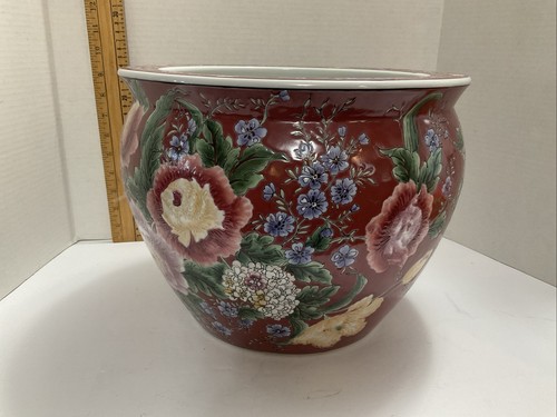 Chinese floral planter - chinese,