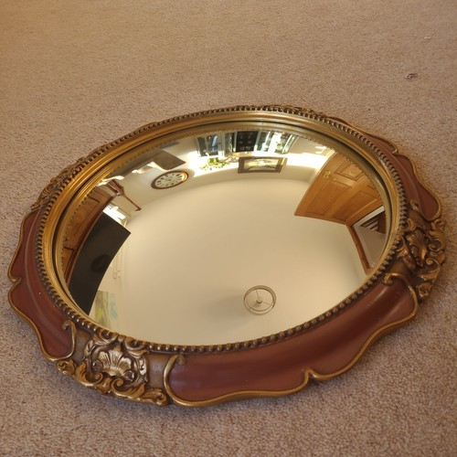 Burgundy and gold porthole - and,