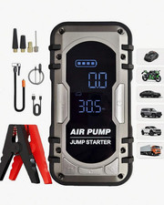 Car Jump Starter With Tyre Inflator, 3000A Car Battery Jumper Starter Portable