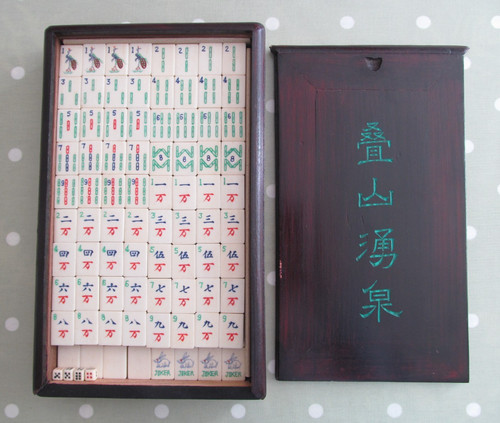 Vintage bone and bamboo mah - vintage,