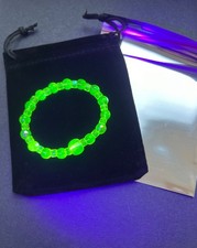 Uranium Vaseline Glass Beaded