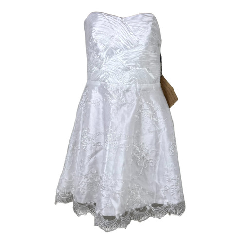 Strapless white wedding bridal - white,