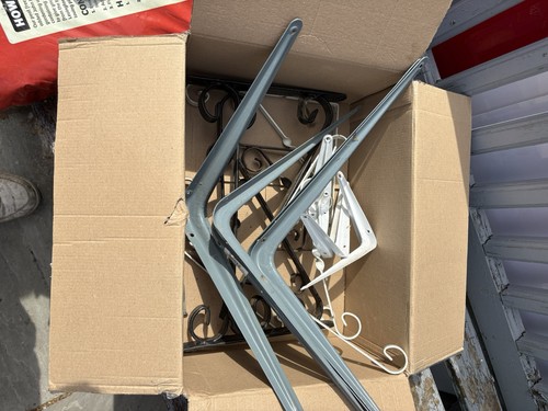 Wrought iron shelf brackets - wrought,