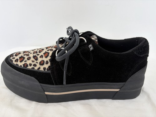 Black suede leopard - black,