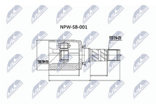 N.T.Y. NPW-SB-001.NTY Joint Kit, drive shaft for SUBARU