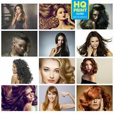 Hairdresser Womens Hair Beauty Salon Wall Poster Prints Hair Styles A4 A3 A2 A1