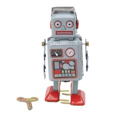 Vintage Robot Wind Up Toy Retro Tinplate Clockwork Walking Toy Gift For Party