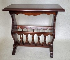 Canterbury Vintage Magazine Rack Mahogany Furniture. Solid Wood