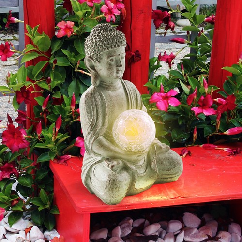 Solar power buddha light - power,