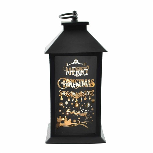 Black pvc lantern merry - pvc,