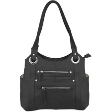 Womens Conceal Carry Gun Purse Genuine Leather Shoulder Bag Tote CCW Handbag