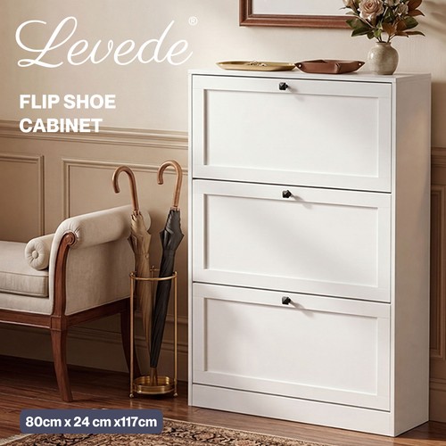 Levede tall shoe cabinet flip - levede,