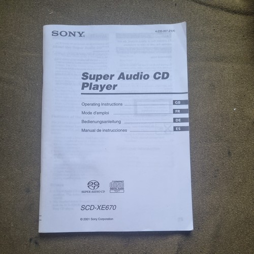 Sony scd xe670 - scd-xe670, original
