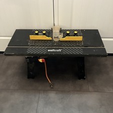 Vintage Wolf Craft Bench Top Router Table 31.5” Wide Routing Table - Black Metal