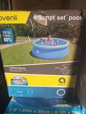 6Ft X 20In Blue round Fast Set Inflatable above Ground Pool