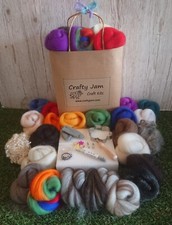 Needle Felting Delux Kit Wool-20 colours+tools+accessories
