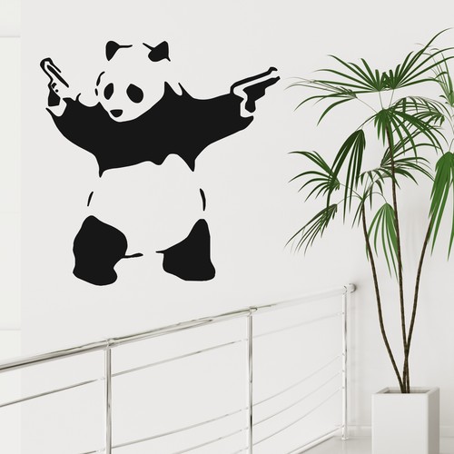 Banksy panda wall art sticker - art,