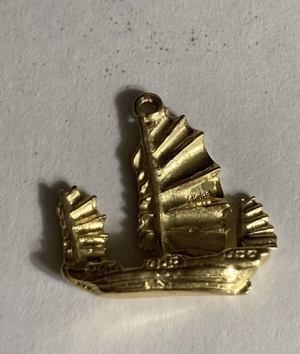 14k 585 yellow gold boat - 585,