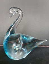 Vintage Clear And Blue Glass