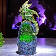 Emerald Crystal Geode Dragon