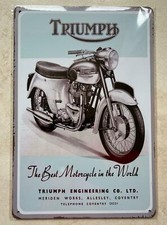TRIUMPH BEST MOTORCYCLE PLAQUE