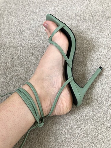 Asos green ankle tie heels - asos,