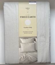 Marks & Spencer X Fired Earth Double Duvet Cover Garden Folly Cotton Bnwt