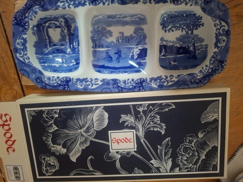 Spode blue italian condiment - spode,