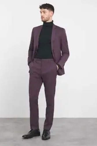 Jacamo tonic suit trouser - trouser, plum
