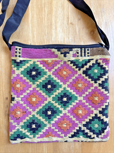 Boho tapestry bag pink - tapestry,