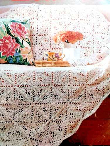 Crochet pattern throw - pattern, 51"