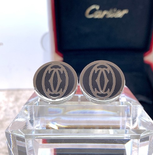 Cartier cufflinks black double - cartier,