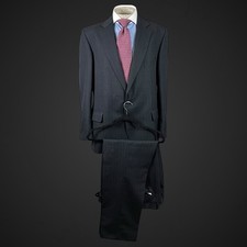 Magee Men’s Suit 44R 38R Dark Grey Business City Wool Blend Tailored Olympic 