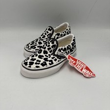 Vans Slip On Girls Leopard Print Trainers Size UK 11 EU 28 /REF22