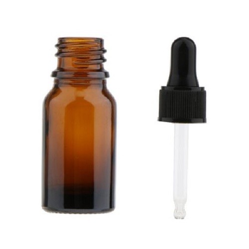 Amber glass dropper - amber,