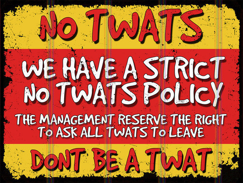 Twats retro tin metal - retro,