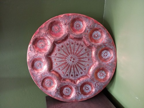 Vintage copper asian table - asian,