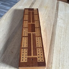 Vintage Wooden Cribbage Board