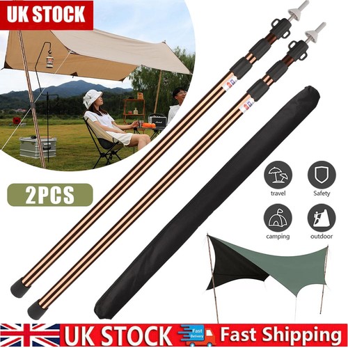 Adjustable tent poles heavy - 2x,