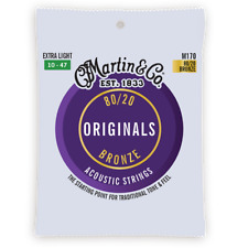 Martin M170 10-47 Extra Light Originals Acoustic Guitar Strings 1-3 Packs
