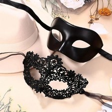 2pcs Black Lace Masquerade
