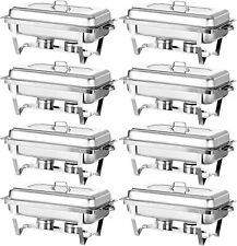 2/4/6/8Packs 8QT Chafing Dish Buffet Set Stainless Steel Rectangular Food Warmer