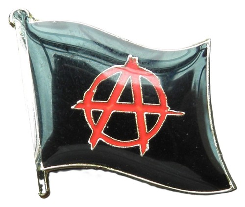 Anarchy flag pin badge - flag,
