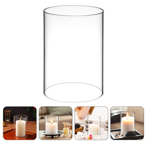 Clear glass candle shades - glass, set