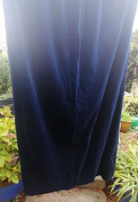 Dark blue cotton velvet curtains each 71"d x 44W"w